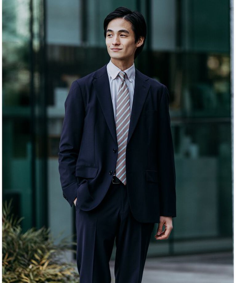 UNITED ARROWS green label relaxing「A+ TWPU トロピカル無地 スリム スラックス -ストレッチ・防シワ・ウエストアジャスター-」|スーツ|
