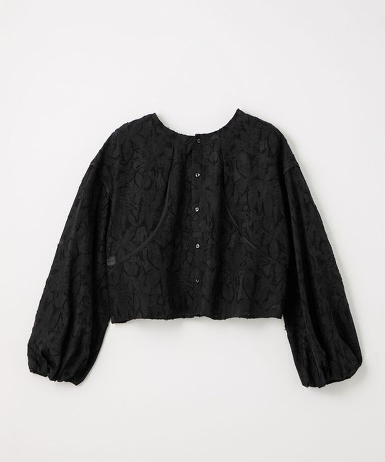 EMMEL REFINES「＜EMMEL REFINES＞EM カットジャカード パイピング 2WAY ブラウス」|シャツ・ブラウス|
