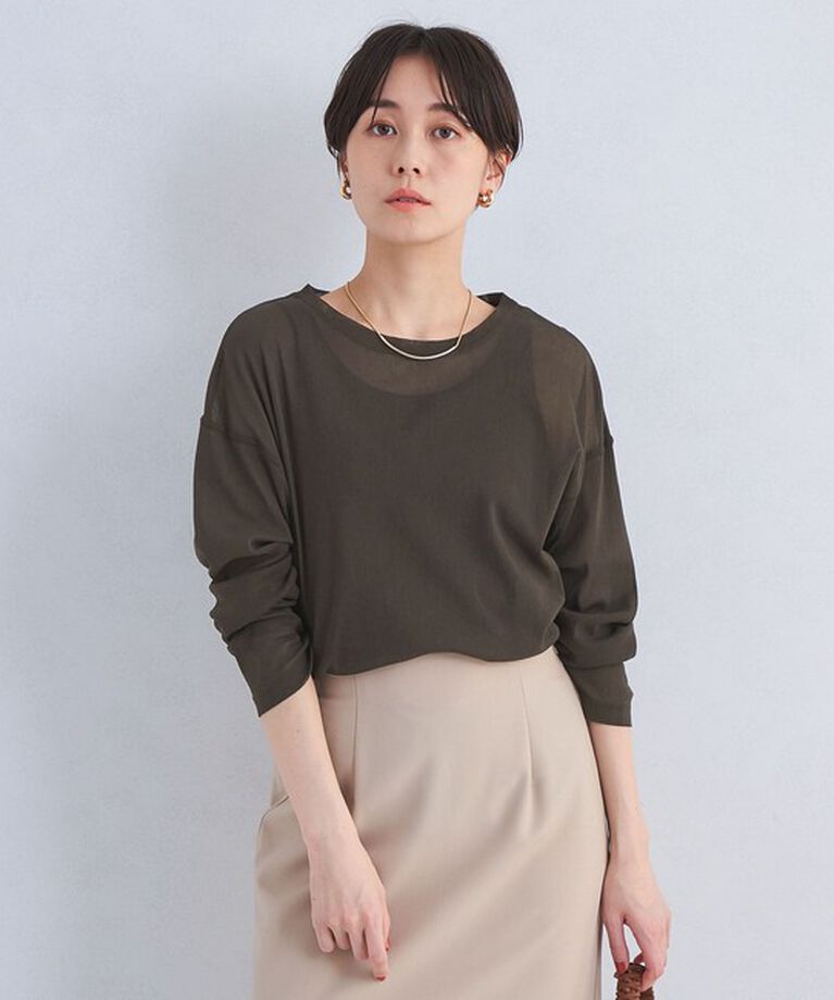 UNITED ARROWS green label relaxing「シアー オーバーサイズ ロングスリーブ Tシャツ」|Tシャツ・カットソー|