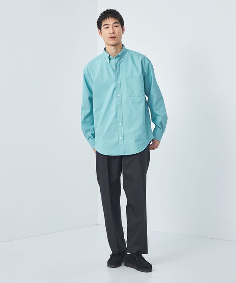 UNITED ARROWS green label relaxing「FINE BASIC オックスストレッチ ビッグ ボタンダウンシャツ -ストレッチ-」|シャツ・ブラウス|