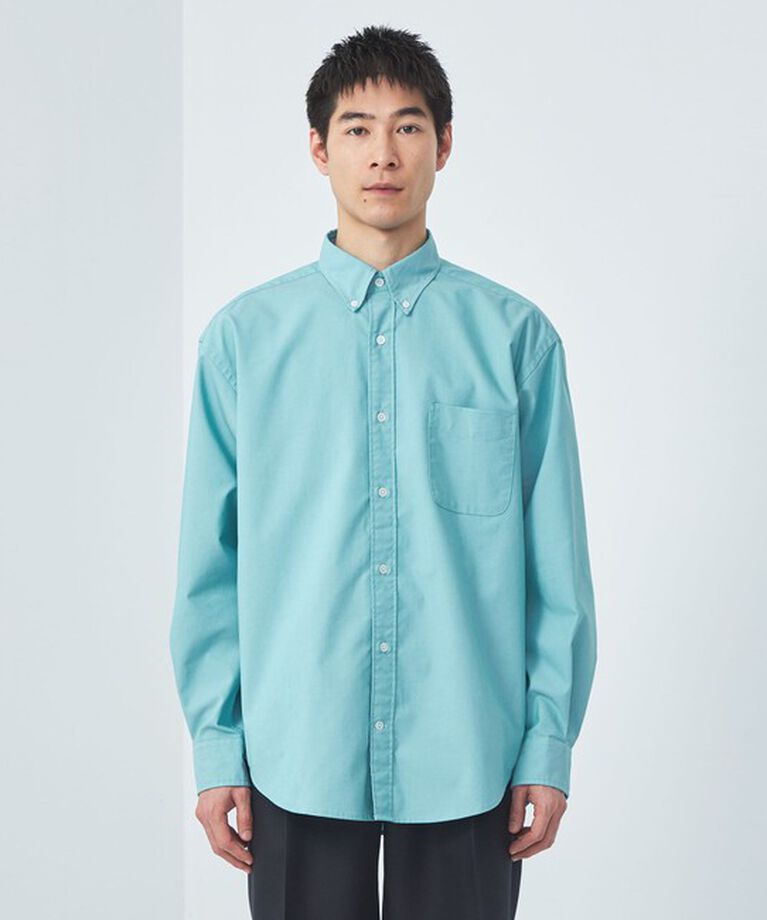 UNITED ARROWS green label relaxing「FINE BASIC オックスストレッチ ビッグ ボタンダウンシャツ -ストレッチ-」|シャツ・ブラウス|