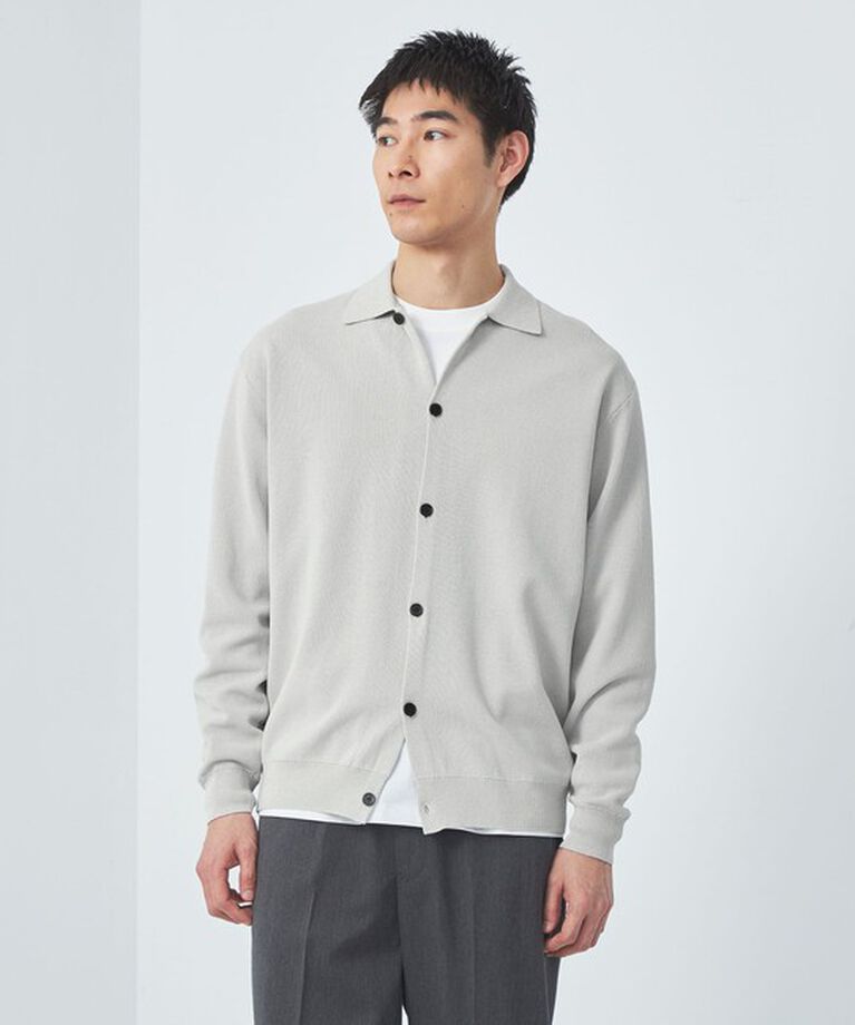 UNITED ARROWS green label relaxing「ペーパー ハーフ ミラノ ニット ポロ カーディガン」|カーディガン|