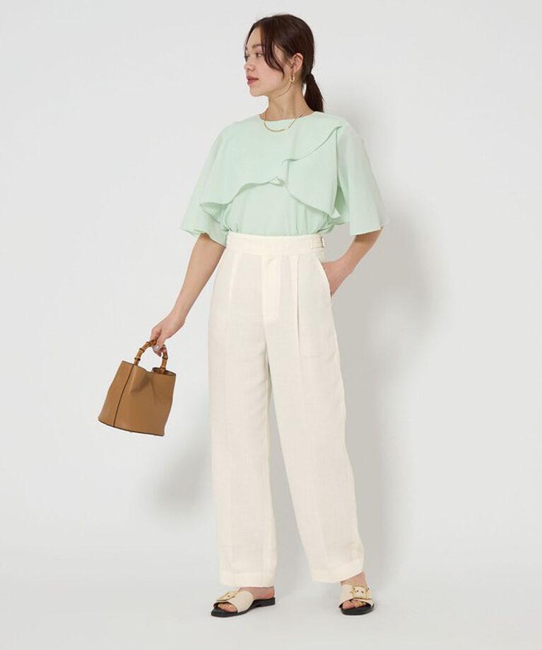 UNITED ARROWS green label relaxing「［size TALLあり］Softリネンライク パンツ -マシンウォッシャブル・吸水速乾-」|スラックス|