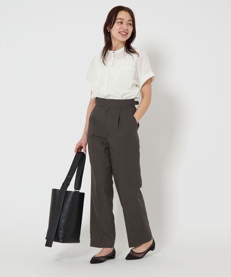 UNITED ARROWS green label relaxing「［size TALLあり］Softリネンライク パンツ -マシンウォッシャブル・吸水速乾-」|スラックス|
