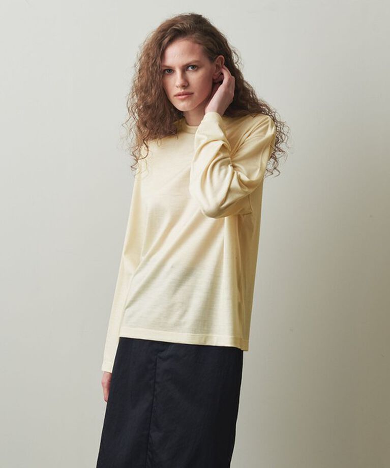 STEVEN ALAN「＜Steven Alan＞ウール ジャージー ロングスリーブ Tシャツ」|Tシャツ・カットソー|OFF WHITE