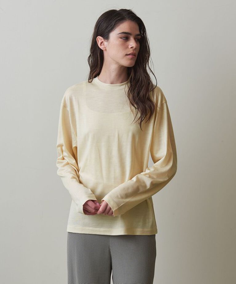 STEVEN ALAN「＜Steven Alan＞ウール ジャージー ロングスリーブ Tシャツ」|Tシャツ・カットソー|