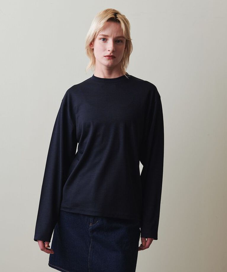 STEVEN ALAN「＜Steven Alan＞ウール ジャージー ロングスリーブ Tシャツ」|Tシャツ・カットソー|