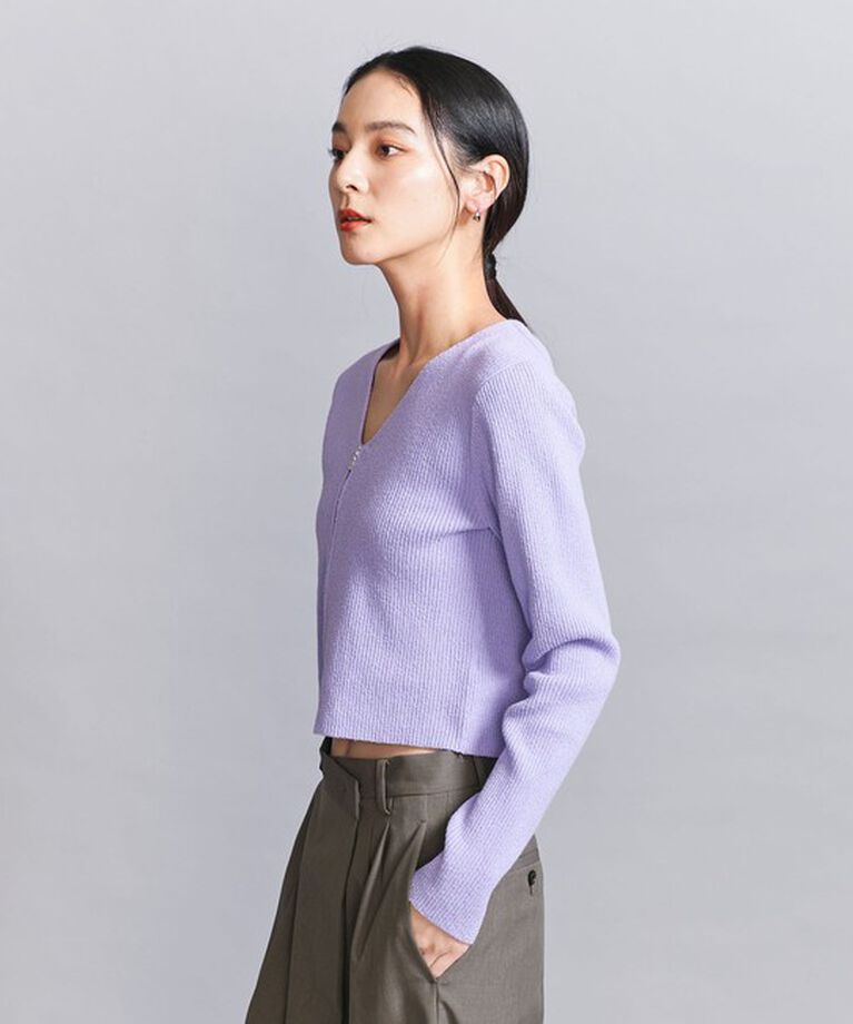 BEAUTY&YOUTH UNITED ARROWS「リブジップ Vネック カーディガン -ウォッシャブル-」|カーディガン|
