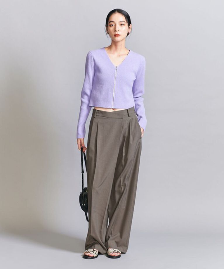 BEAUTY&YOUTH UNITED ARROWS「リブジップ Vネック カーディガン -ウォッシャブル-」|カーディガン|