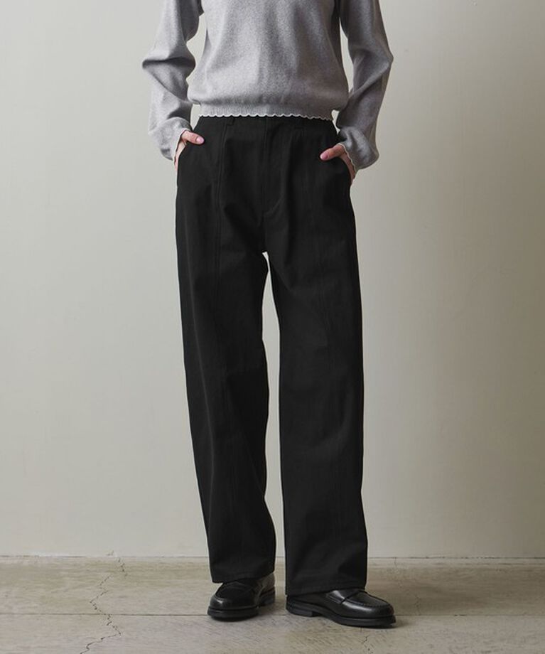 STEVEN ALAN「＜Steven Alan＞コットンギャバジン タルパンツ」|チノ|BLACK