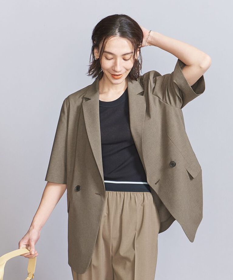 BEAUTY&YOUTH UNITED ARROWS「ハーフスリーブ ジャケット」|テーラードジャケット|