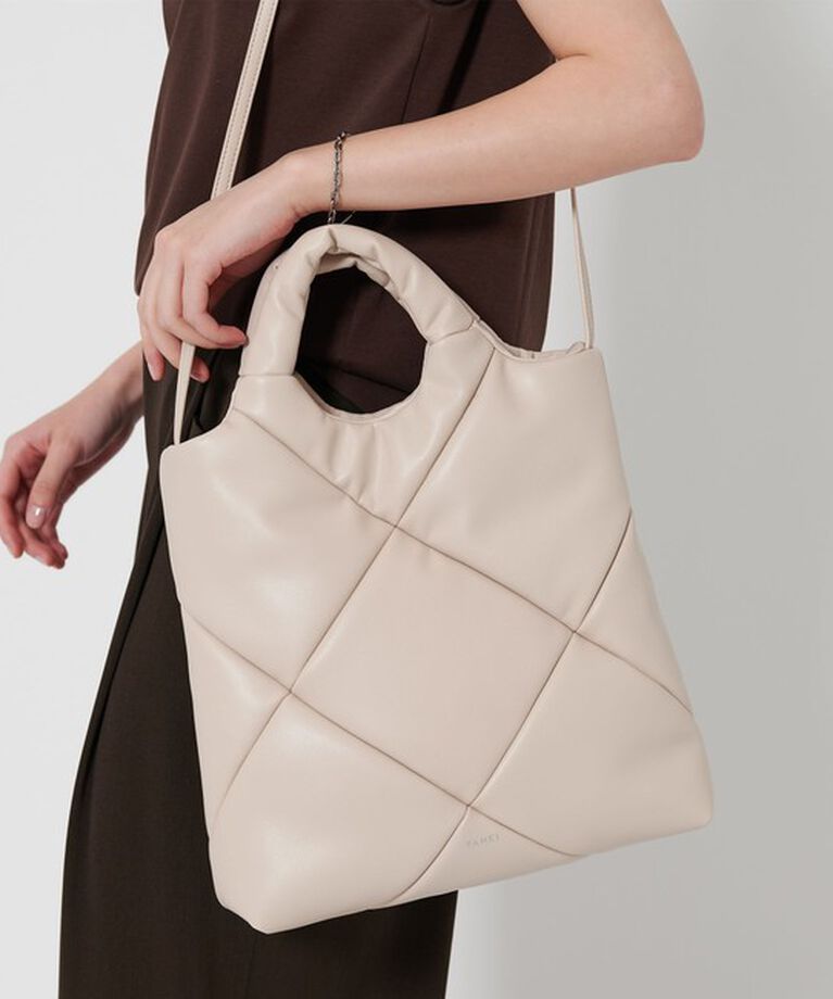 BEAUTY&YOUTH UNITED ARROWS「＜YAHKI＞レザーライク キルティング トートバッグ」|トートバッグ|NATURAL
