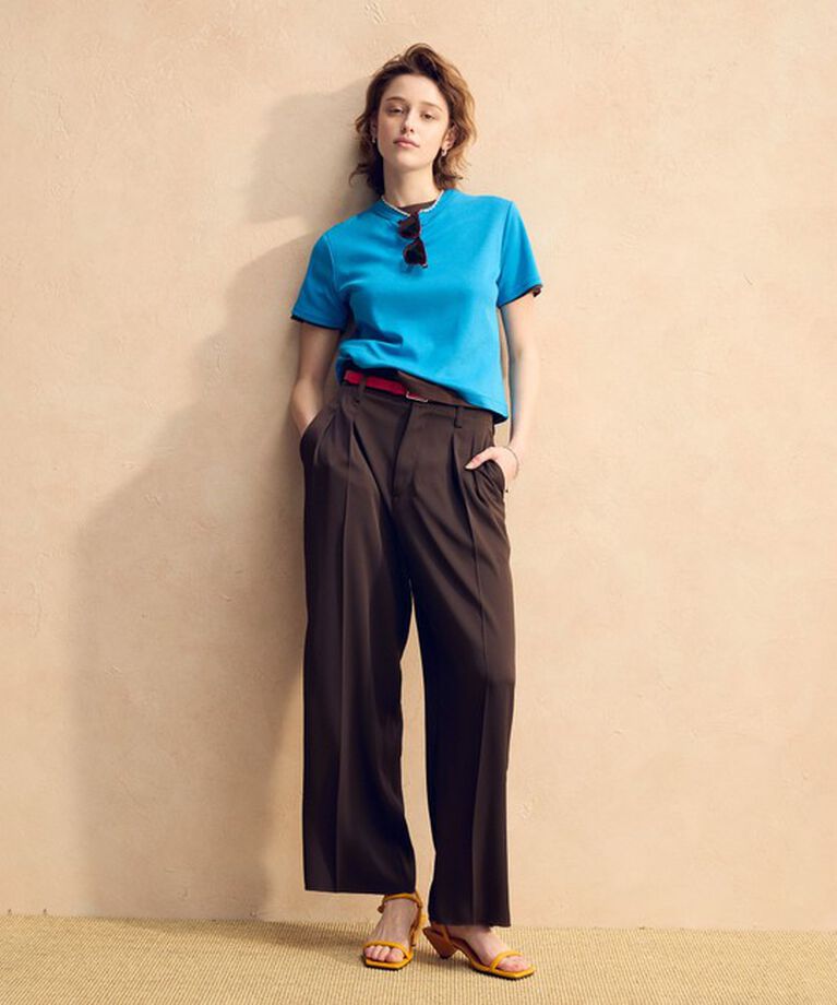 BEAUTY&YOUTH UNITED ARROWS「ポリエステルツイル カットアウト タックパンツ」|スラックス|DK.BROWN