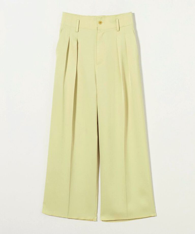 BEAUTY&YOUTH UNITED ARROWS「ポリエステルツイル カットアウト タックパンツ」|スラックス|CREAM