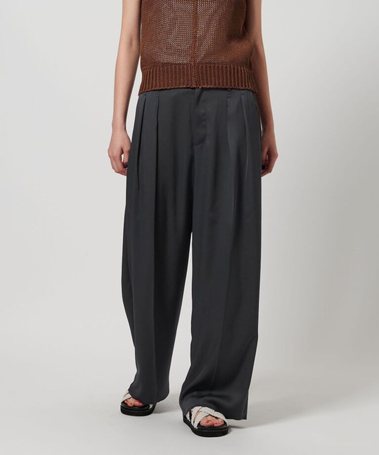 BEAUTY&YOUTH UNITED ARROWS「ポリエステルツイル カットアウト タックパンツ」|スラックス|