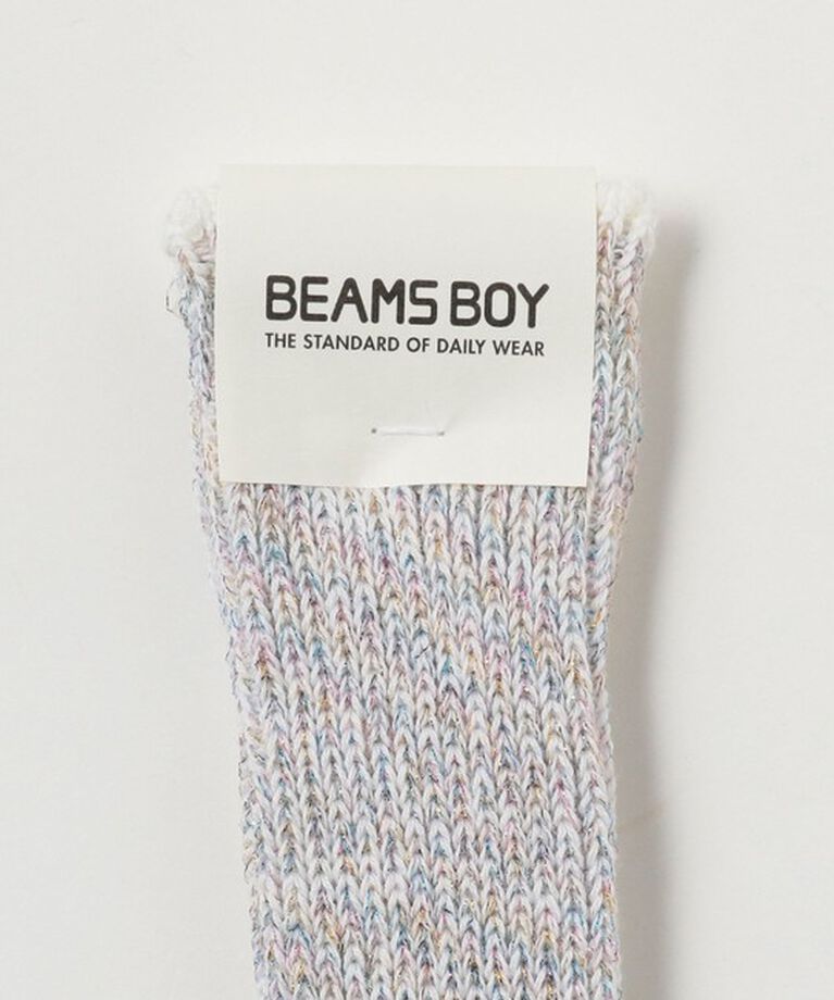 BEAMSBOY「BEAMS BOY / ラメ リブ クルー ソックス NEW」|ソックス|