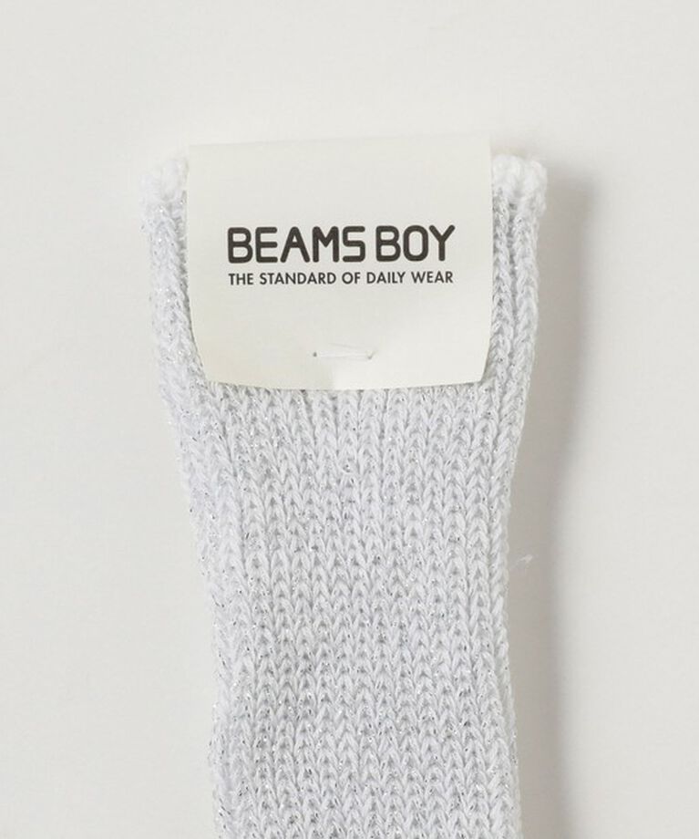 BEAMSBOY「BEAMS BOY / ラメ リブ クルー ソックス NEW」|ソックス|