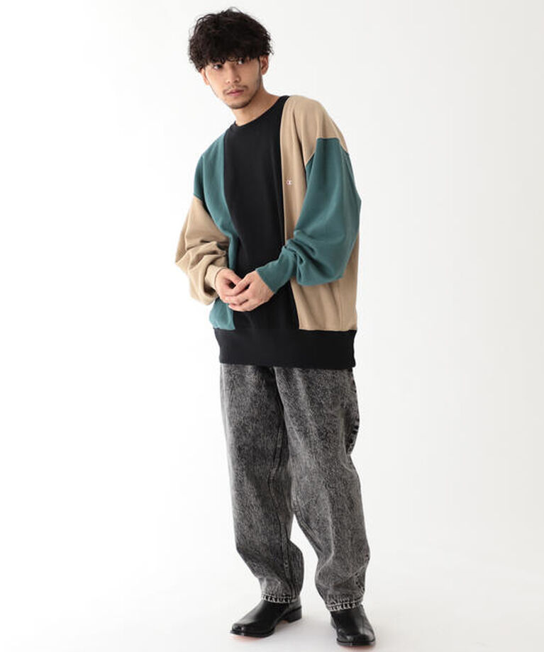 BEAMS「ワイド テーパード デニム」|デニム|