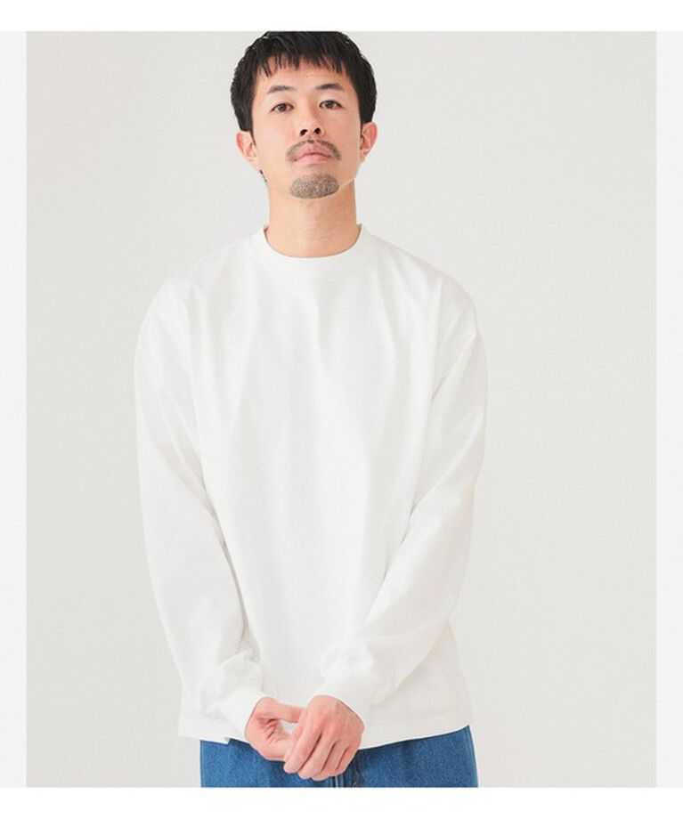 BEAMS「BEAMS / 天竺 ロングスリーブ Tシャツ」|Tシャツ・カットソー|WHITE