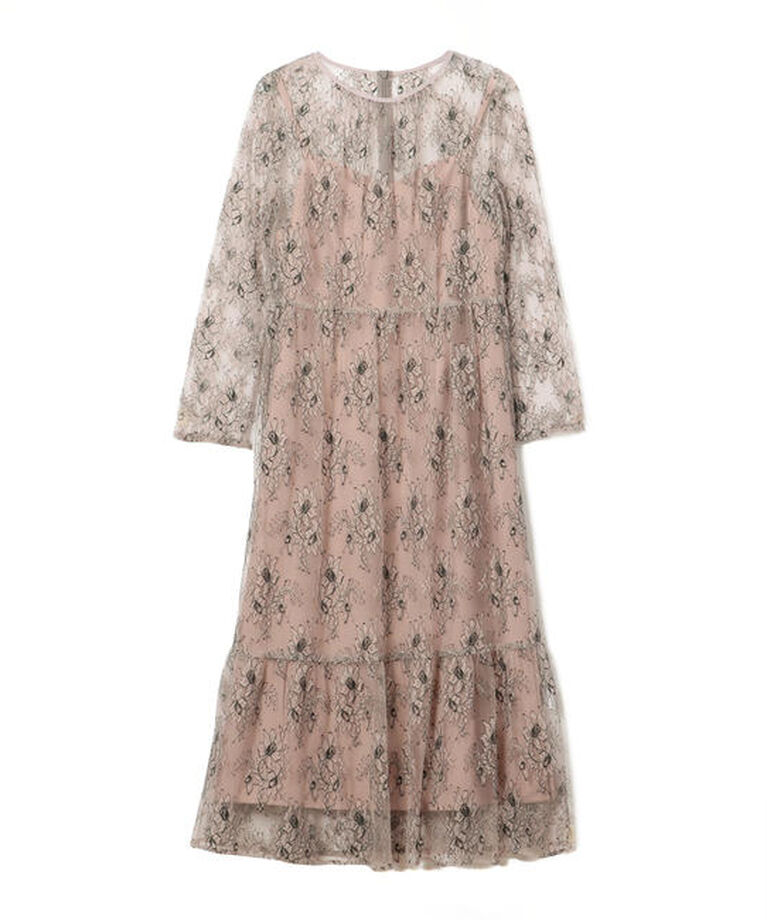 SHIPS for women「little black:レースフレアワンピース（パーティー用）◇」|ワンピース|