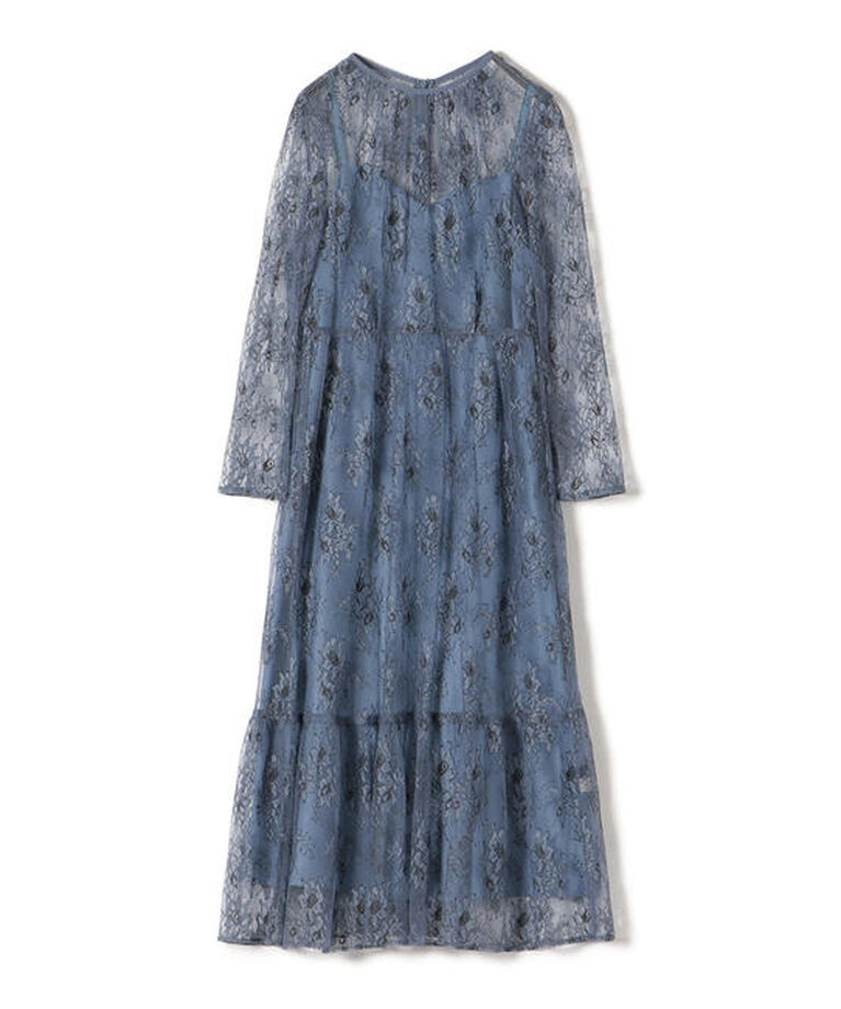 SHIPS for women「little black:レースフレアワンピース（パーティー用）◇」|ワンピース|