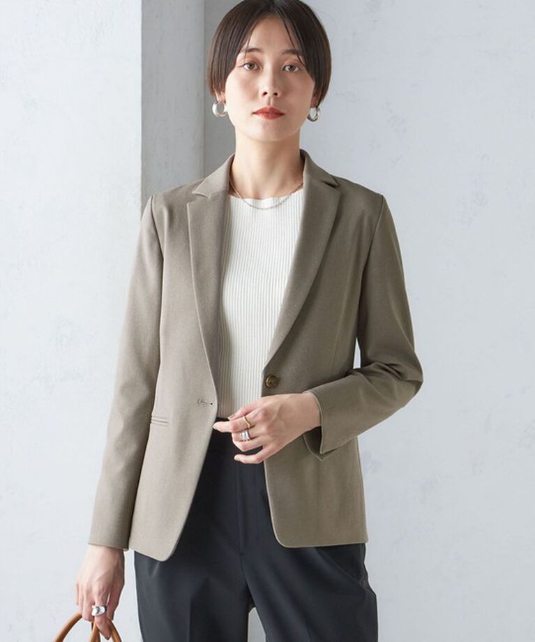 SHIPS for women「〈手洗い可能〉ツイル ストレッチ テーラード ジャケット（セットアップ対応）」|テーラードジャケット|