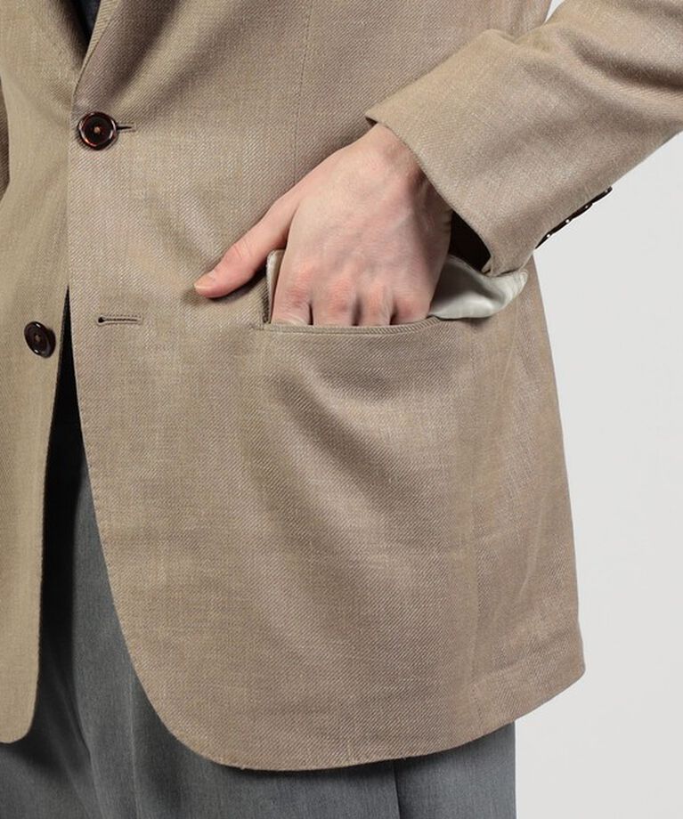 TOMORROWLAND MENS「リネンウールコットン シングルブレステッド2Bジャケット CROSS PLY」|テーラードジャケット|