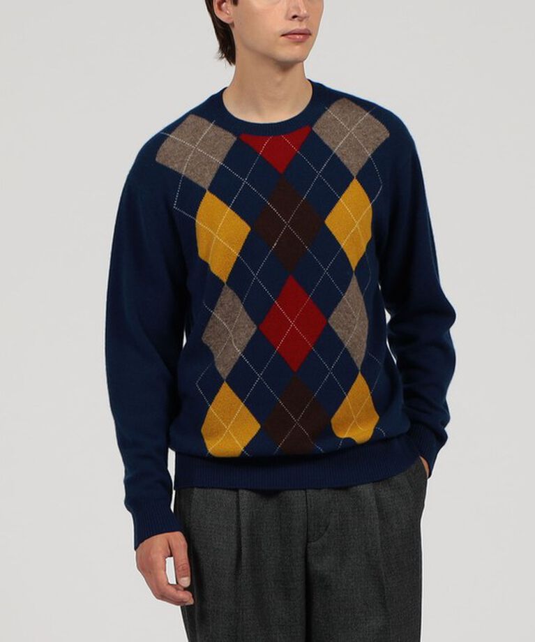 TOMORROWLAND MENS「TOMORROWLAND tricot カシミヤ アーガイルニット」|ニット・セーター|