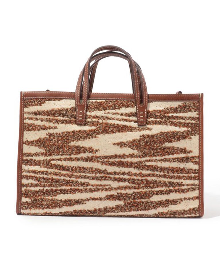 TOMORROWLAND GOODS「A VACATION BREAD M ZEBRA バッグ」|トートバッグ|46 ブラウン系