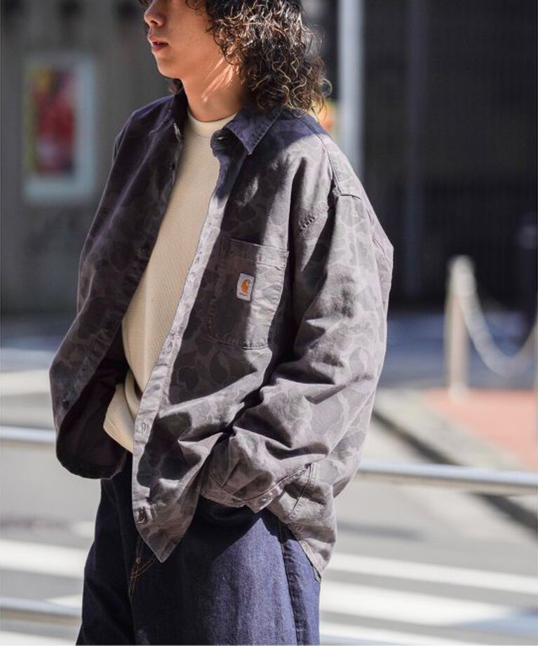 JOINT WORKS「CARHARTT WIP / カーハート ダブリューアイピー L/S DUCK SHIRT」|シャツ・ブラウス|グレー