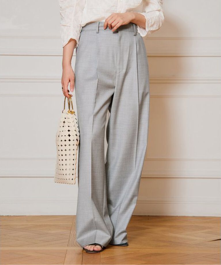 IENA LA BOUCLE「IENA LA BOUCLE ウールシルクスラックス」|スラックス|