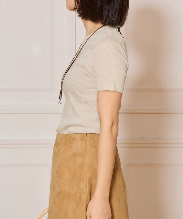 IENA LA BOUCLE「IENA LA BOUCLE ライトリブハーフスリーブプルオーバー」|Tシャツ・カットソー|