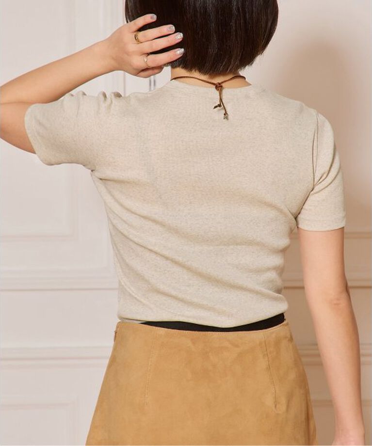 IENA LA BOUCLE「IENA LA BOUCLE ライトリブハーフスリーブプルオーバー」|Tシャツ・カットソー|