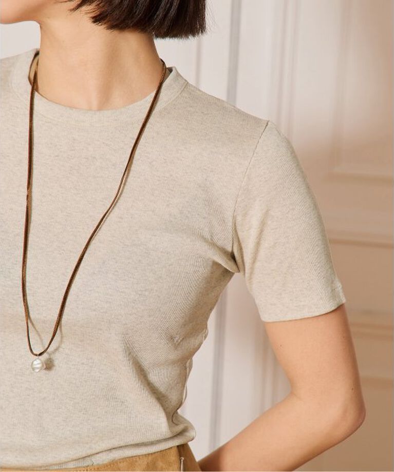 IENA LA BOUCLE「IENA LA BOUCLE ライトリブハーフスリーブプルオーバー」|Tシャツ・カットソー|