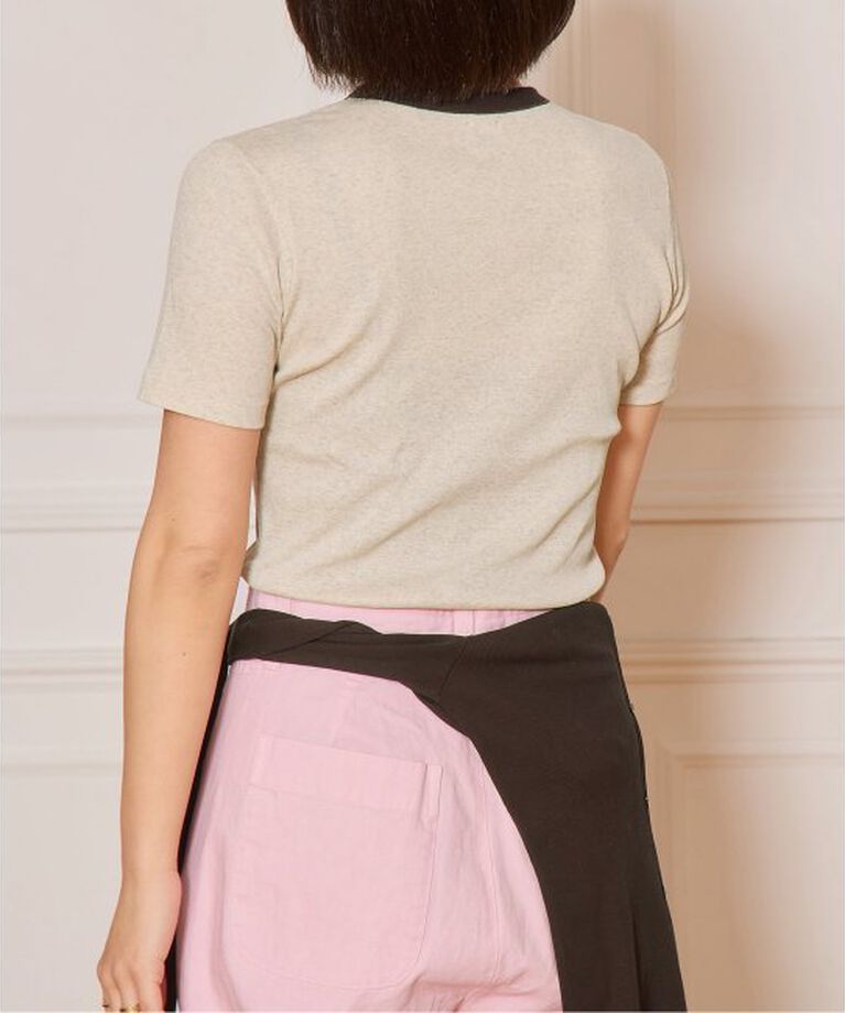 IENA LA BOUCLE「IENA LA BOUCLE ライトリブハーフスリーブプルオーバー」|Tシャツ・カットソー|