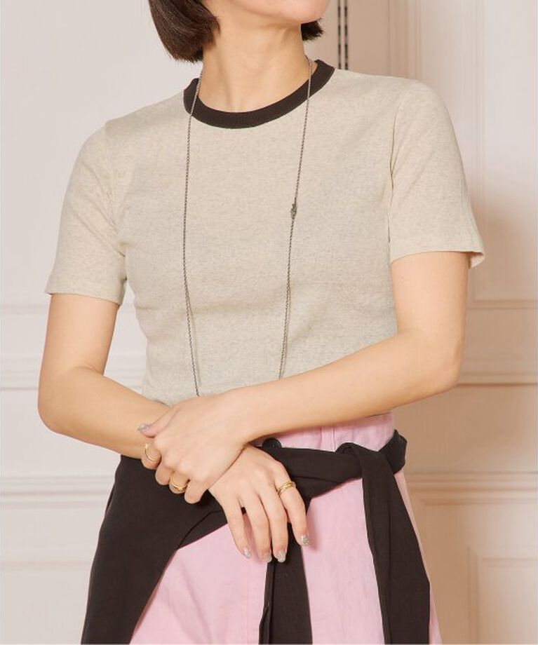 IENA LA BOUCLE「IENA LA BOUCLE ライトリブハーフスリーブプルオーバー」|Tシャツ・カットソー|