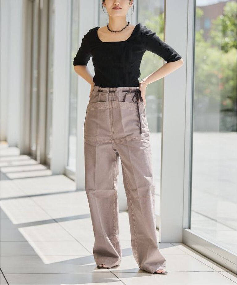 IENA LA BOUCLE「IENA LA BOUCLE リブスクエアネックカットソー」|Tシャツ・カットソー|
