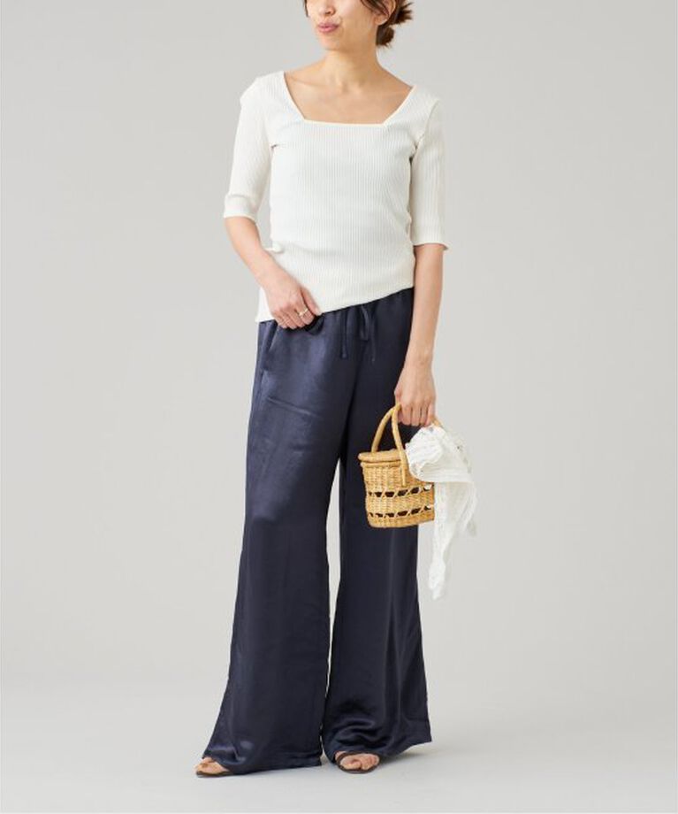 IENA LA BOUCLE「IENA LA BOUCLE リブスクエアネックカットソー」|Tシャツ・カットソー|