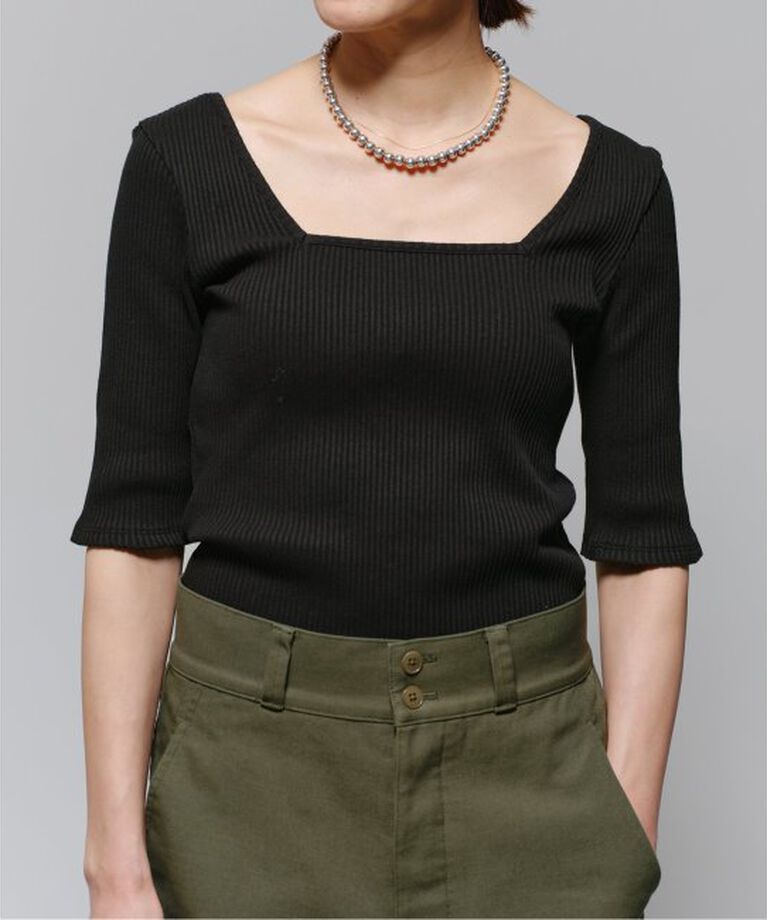 IENA LA BOUCLE「IENA LA BOUCLE リブスクエアネックカットソー」|Tシャツ・カットソー|