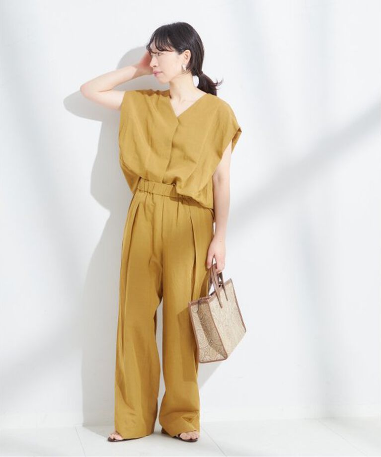 journal standard L'essage「VIS/LINEN タックイージーパンツ」|スラックス|