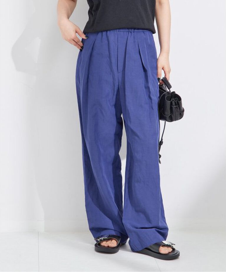journal standard L'essage「VIS/LINEN タックイージーパンツ」|スラックス|ブルー A