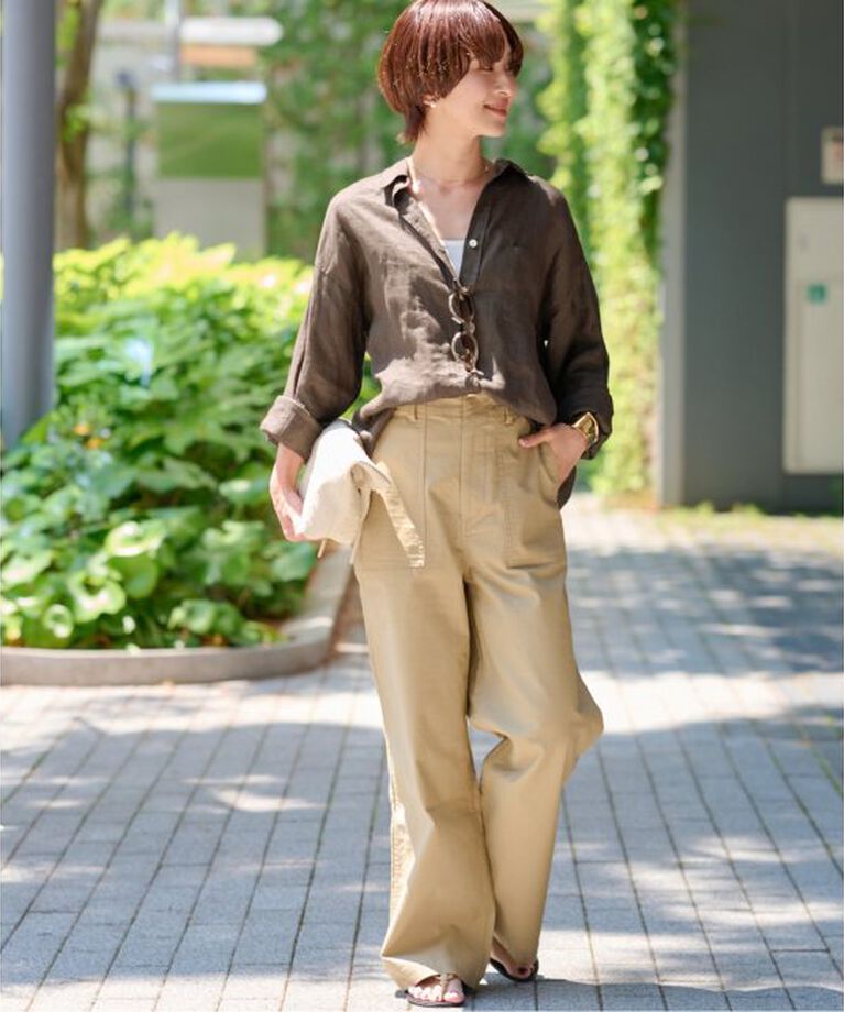 JOURNAL STANDARD relume「手洗い可 / No.66フレンチリネンビッグスキッパー」|シャツ・ブラウス|