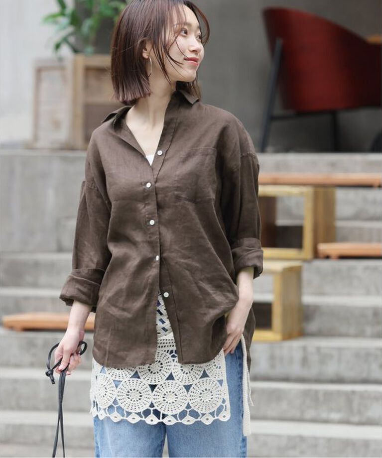 JOURNAL STANDARD relume「手洗い可 / No.66フレンチリネンビッグスキッパー」|シャツ・ブラウス|