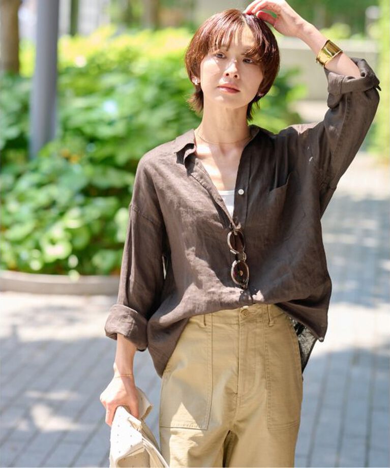 JOURNAL STANDARD relume「手洗い可 / No.66フレンチリネンビッグスキッパー」|シャツ・ブラウス|