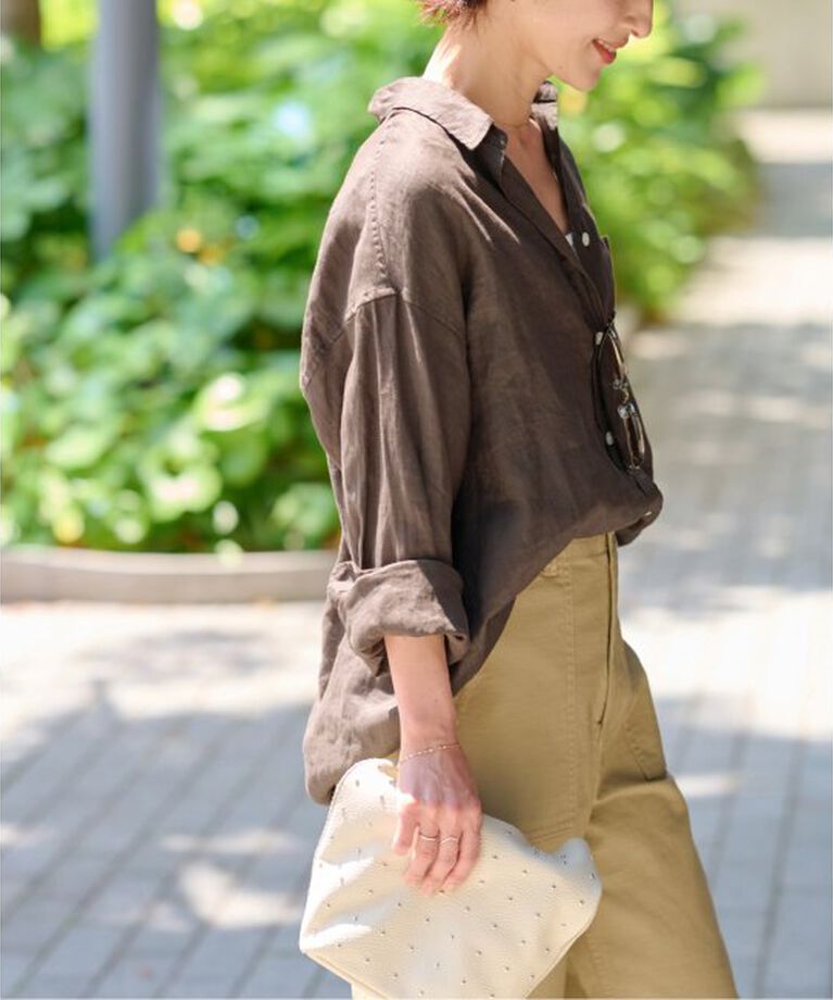 JOURNAL STANDARD relume「手洗い可 / No.66フレンチリネンビッグスキッパー」|シャツ・ブラウス|