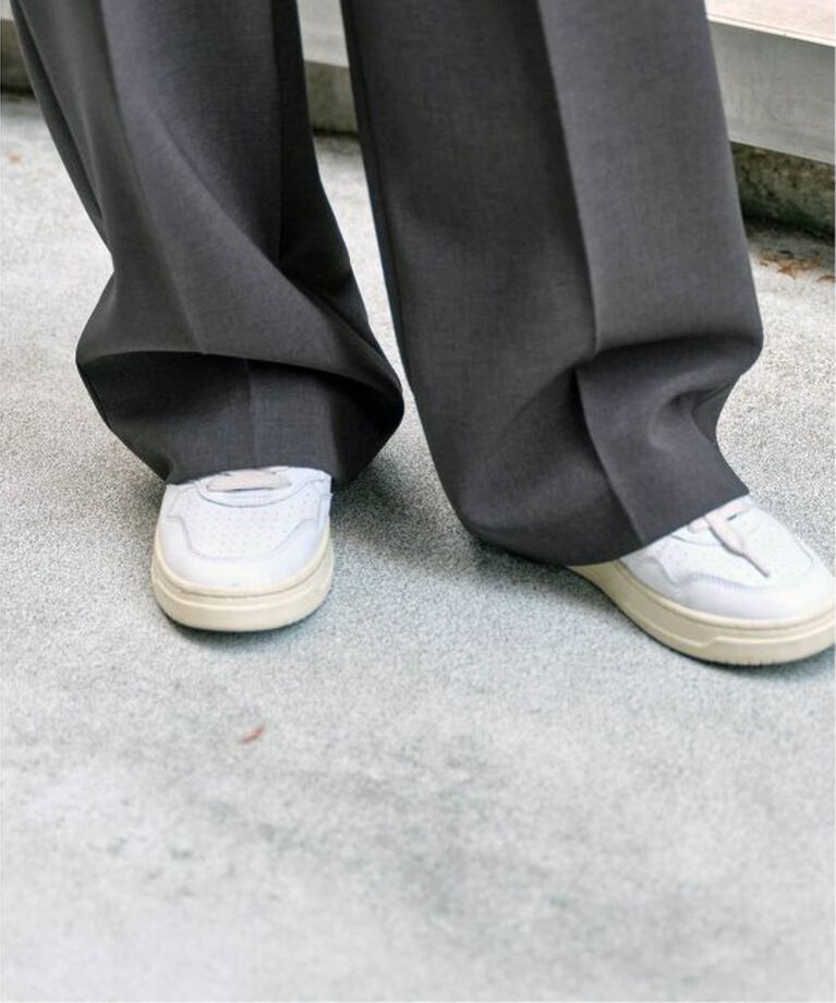 Spick and Span「≪追加≫ダブルクロスツータックパンツ」|スラックス|