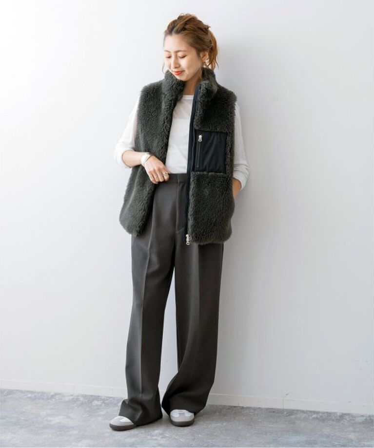 Spick and Span「≪追加≫ダブルクロスツータックパンツ」|スラックス|