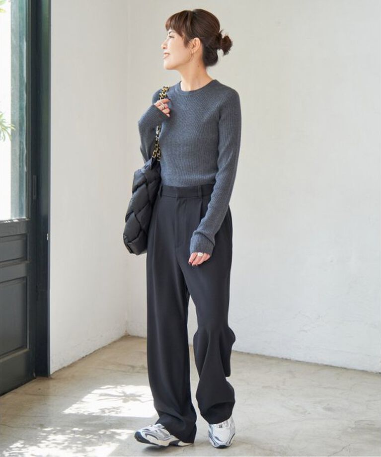 Spick and Span「ウォッシャブル クルーネックリブニット」|ニット・セーター|