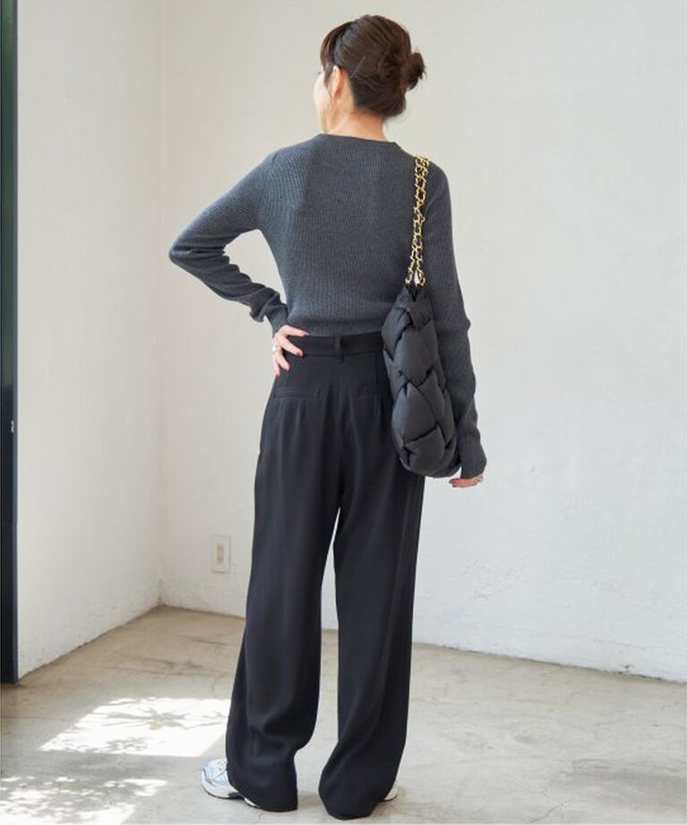 Spick and Span「ウォッシャブル クルーネックリブニット」|ニット・セーター|