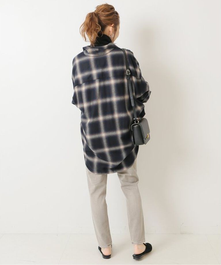 Spick and Span「《追加》オンブレーチェックルーズシャツ」|シャツ・ブラウス|